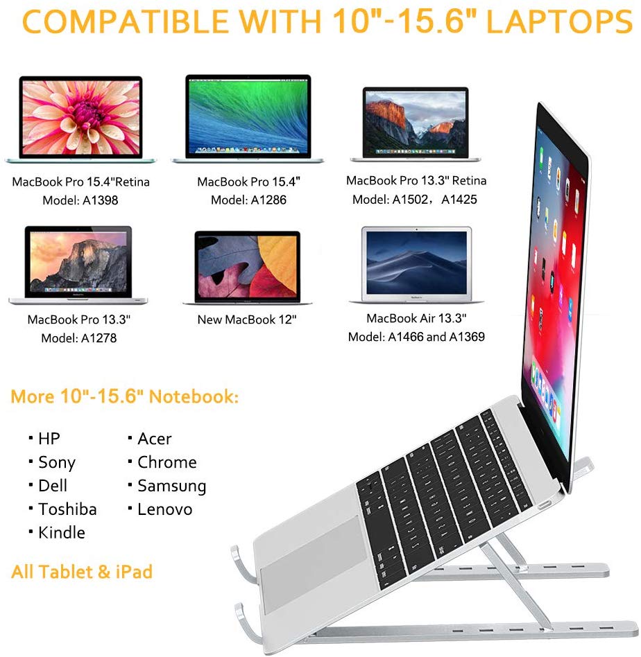 Laptop Stand - Adjustable Foldable Portable by DarkByteGear