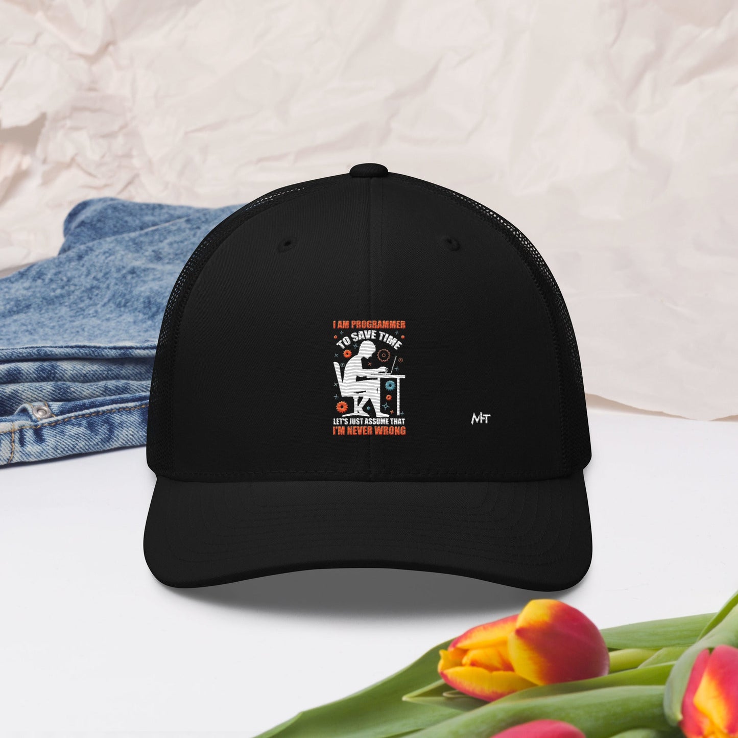 I am Programmer, to Save time, let's just Assume; I am never Wrong - Trucker Cap by DarkByteGear
