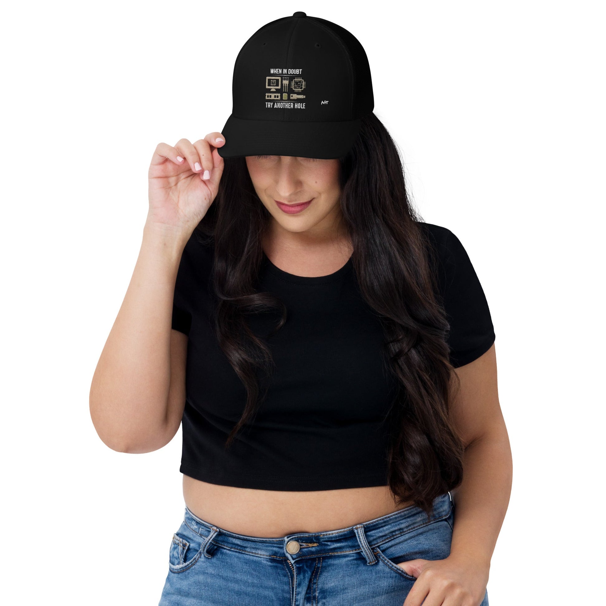 When in doubt, Try another hole V1 - Trucker Cap by DarkByteGear