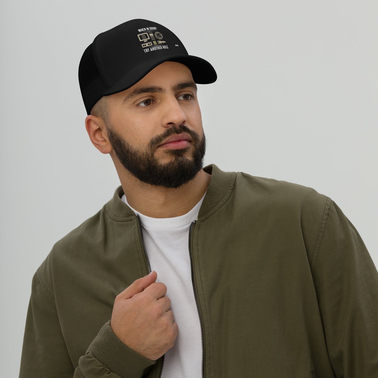 When in doubt, Try another hole V1 - Trucker Cap by DarkByteGear