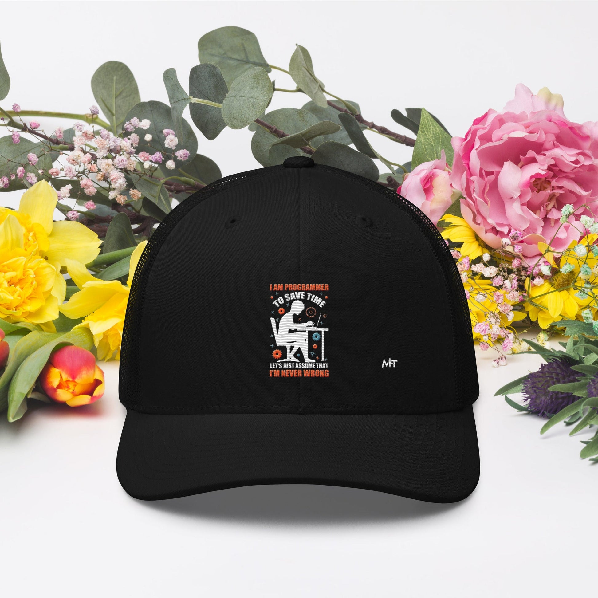 I am Programmer, to Save time, let's just Assume; I am never Wrong - Trucker Cap by DarkByteGear