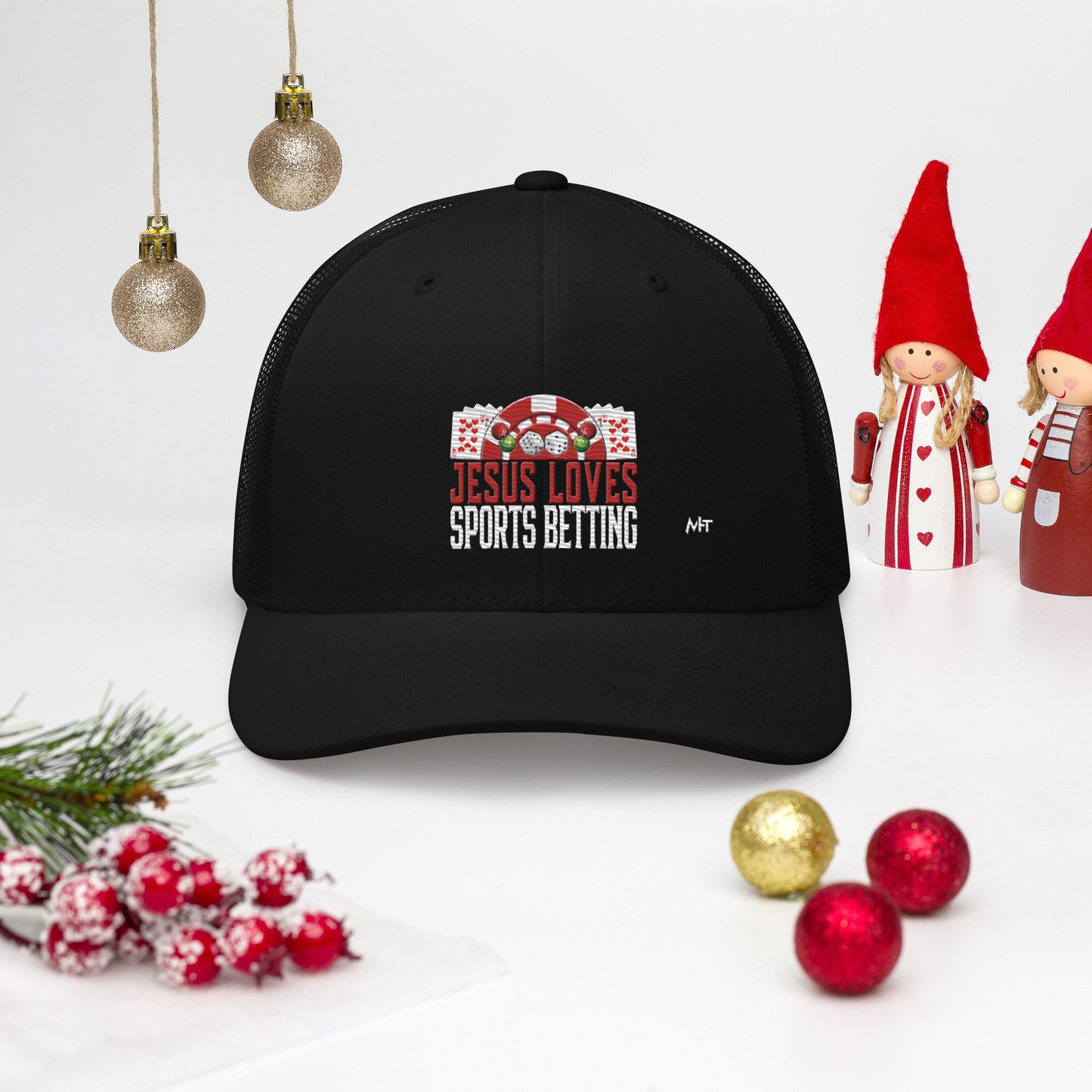 Jesus Loves Sports Betting - Trucker Cap by DarkByteGear