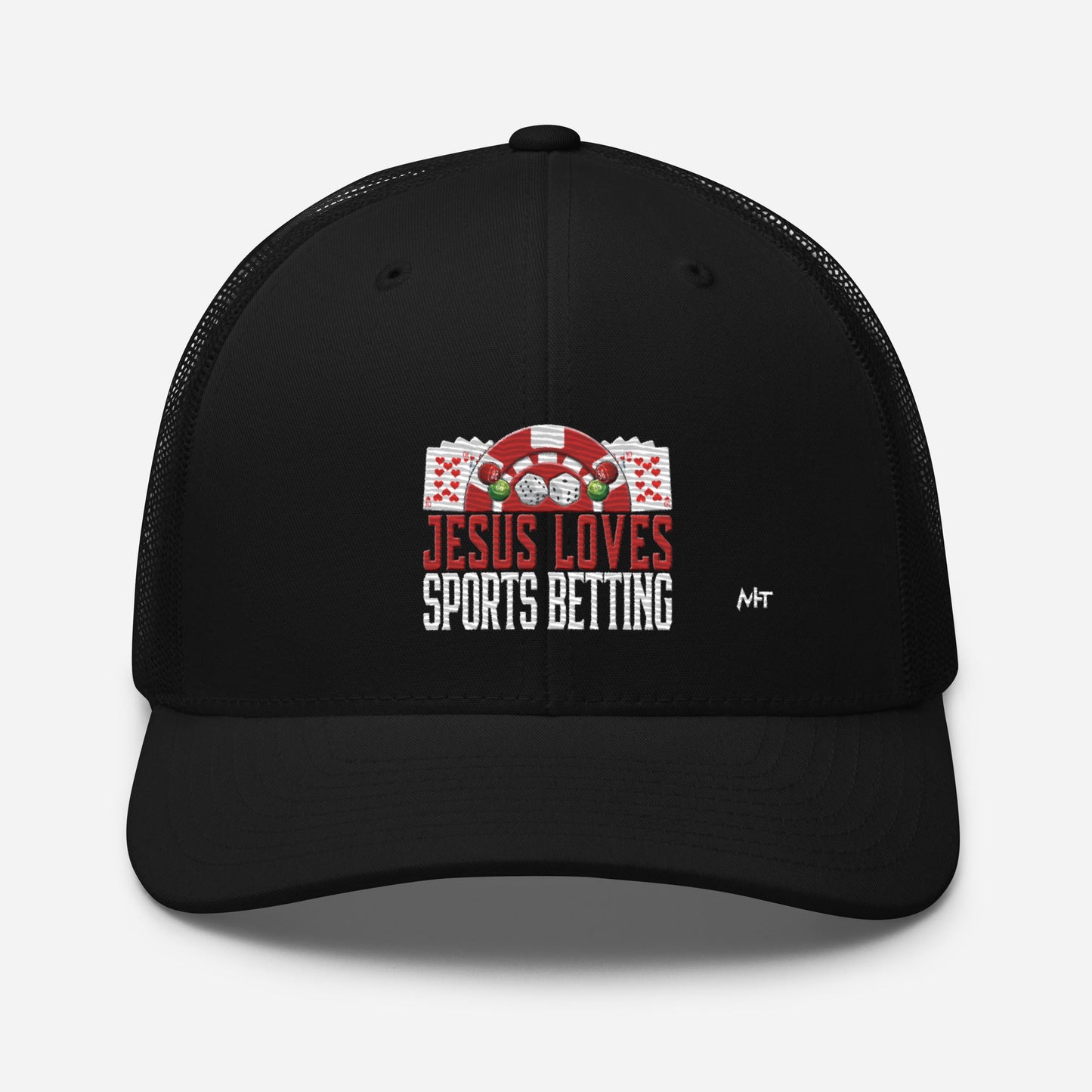 Jesus Loves Sports Betting - Trucker Cap by DarkByteGear