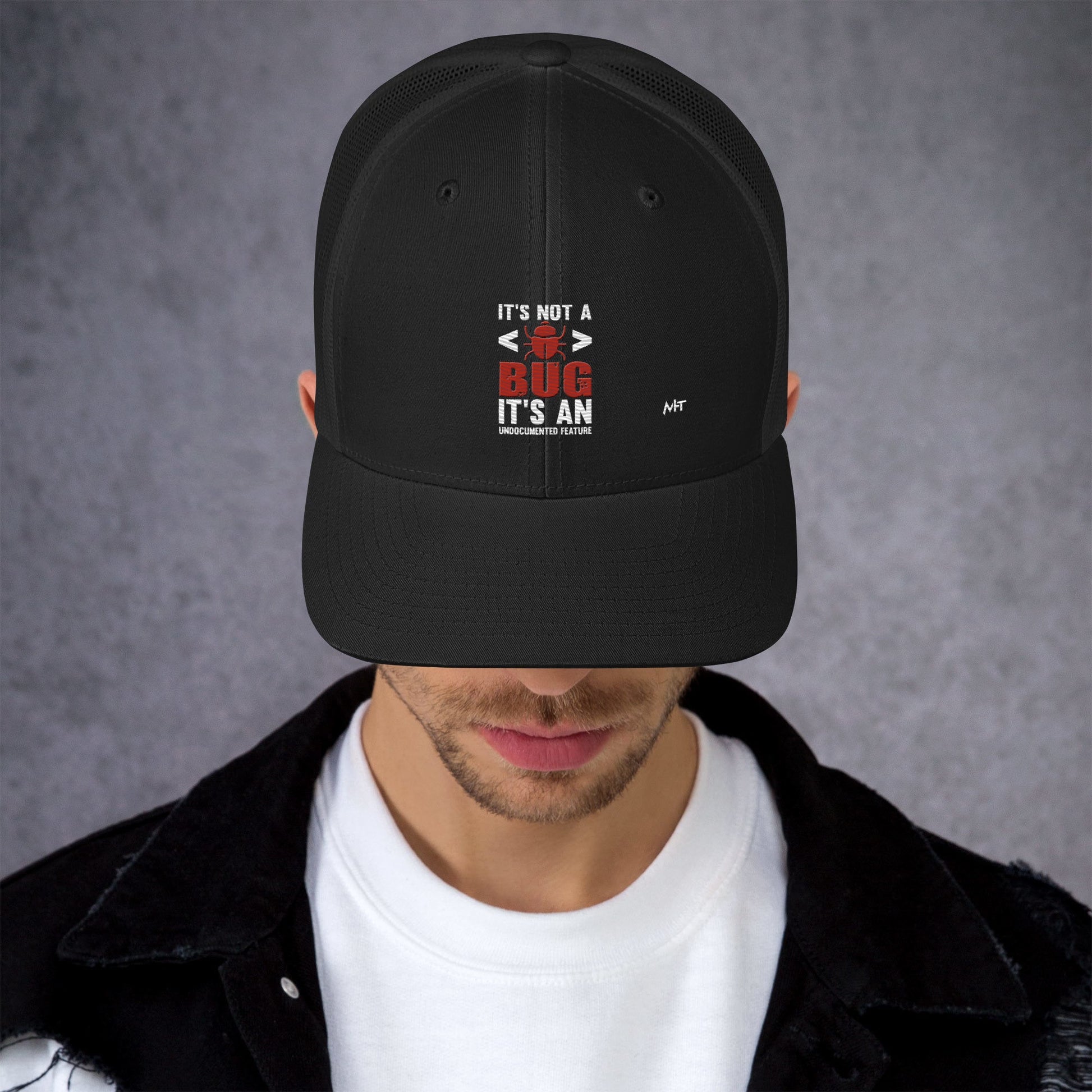It's not a Bug; it's an Undocumented Feature - Trucker Cap by DarkByteGear