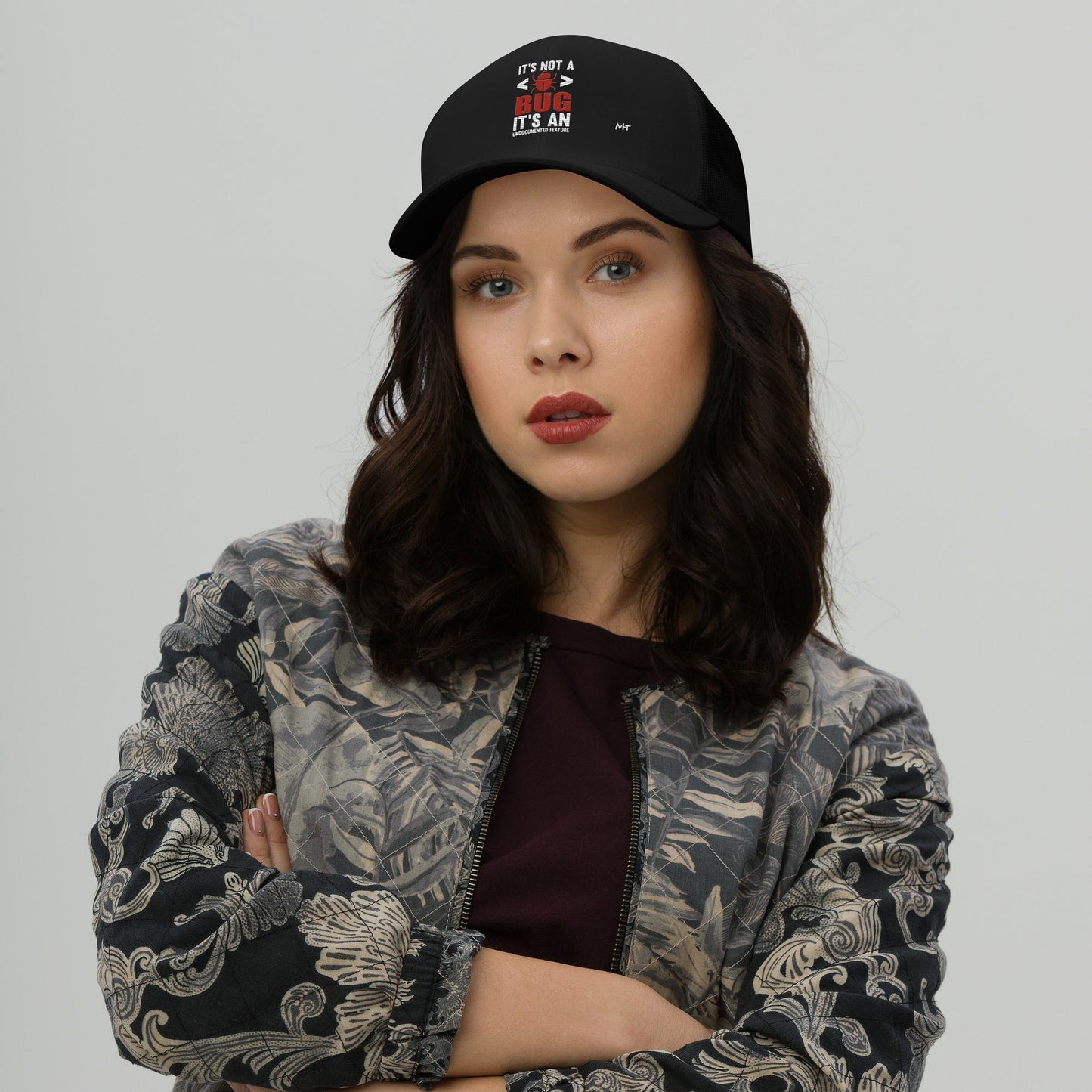 It's not a Bug; it's an Undocumented Feature - Trucker Cap by DarkByteGear
