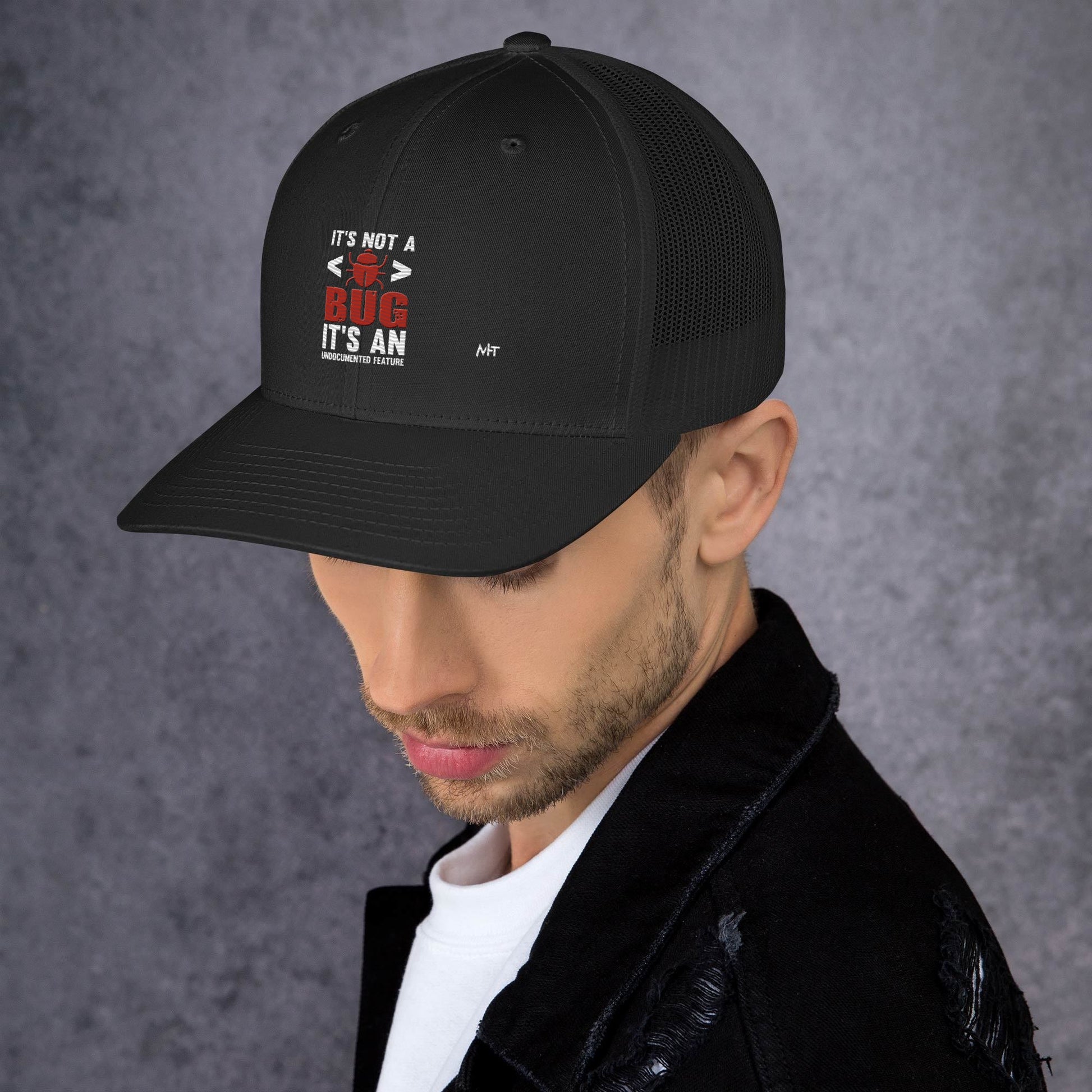 It's not a Bug; it's an Undocumented Feature - Trucker Cap by DarkByteGear