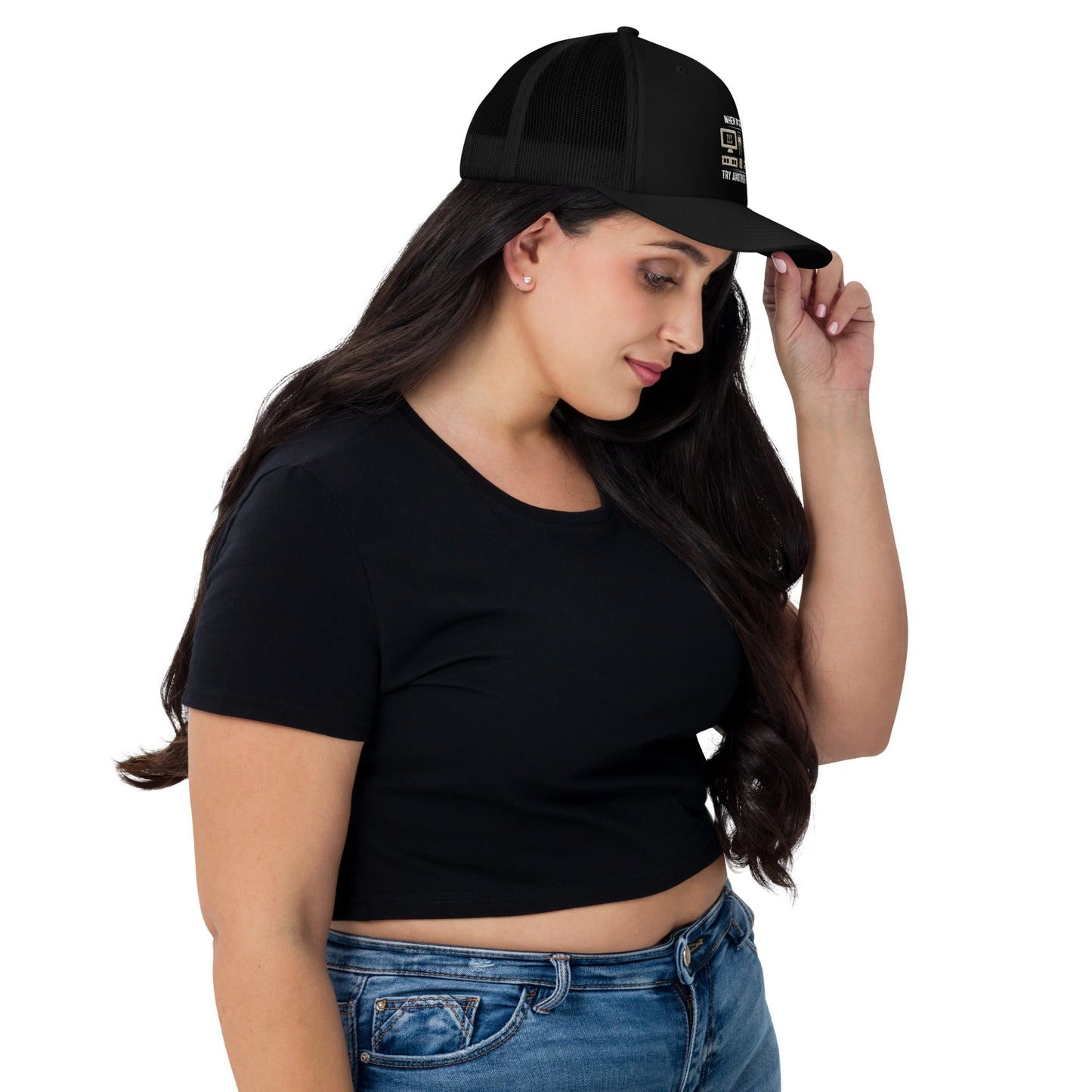 When in doubt, Try another hole V1 - Trucker Cap by DarkByteGear