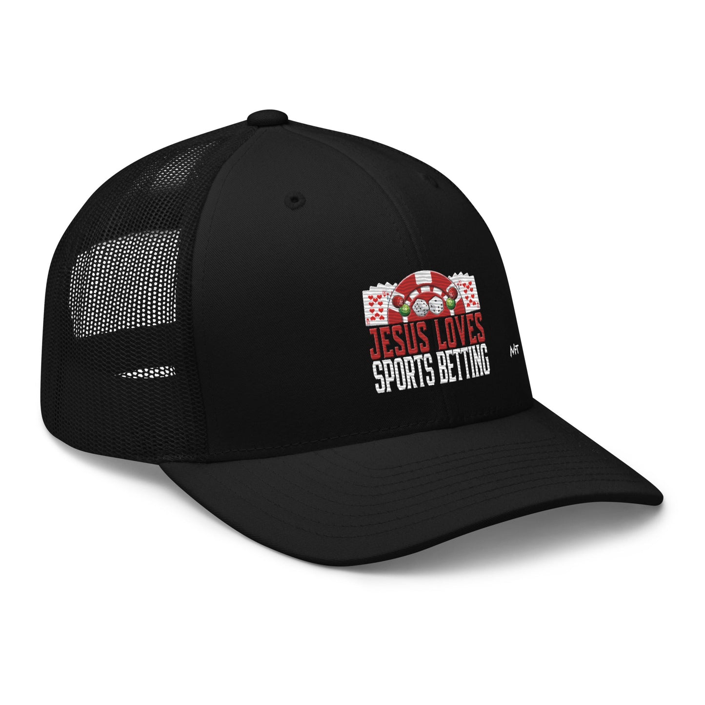 Jesus Loves Sports Betting - Trucker Cap by DarkByteGear