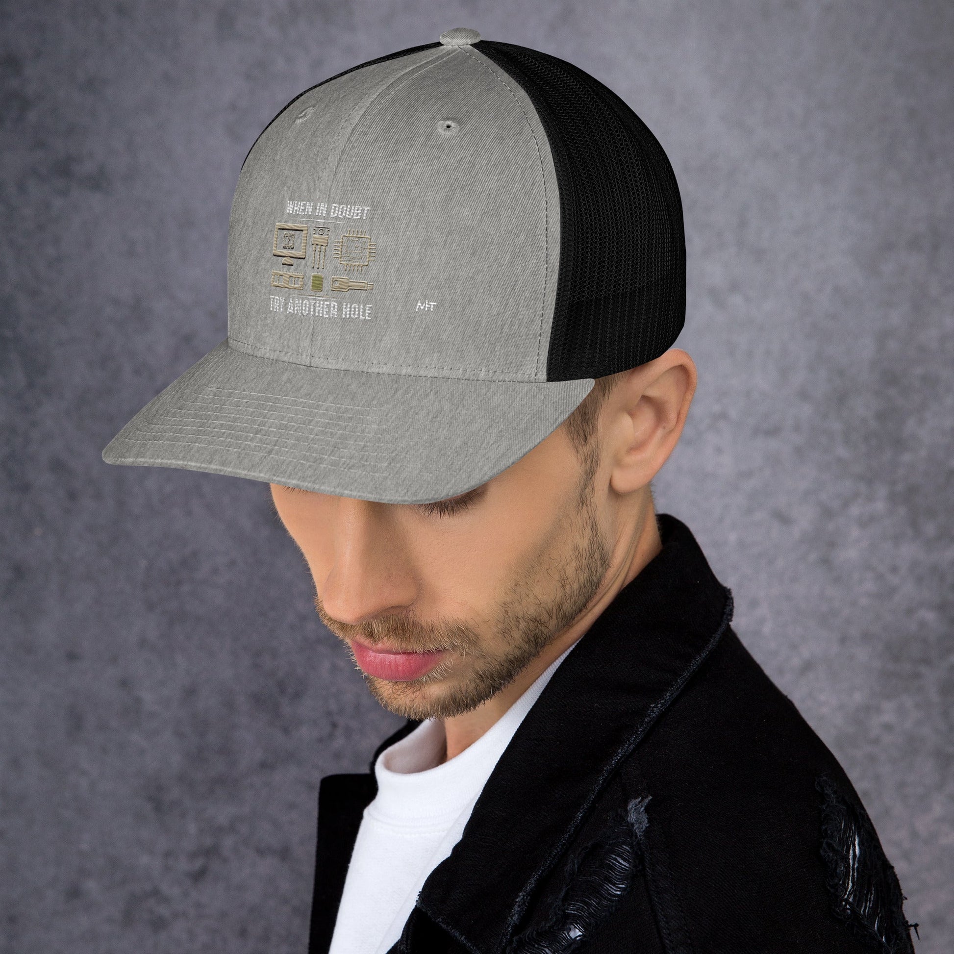 When in doubt, Try another hole V1 - Trucker Cap by DarkByteGear