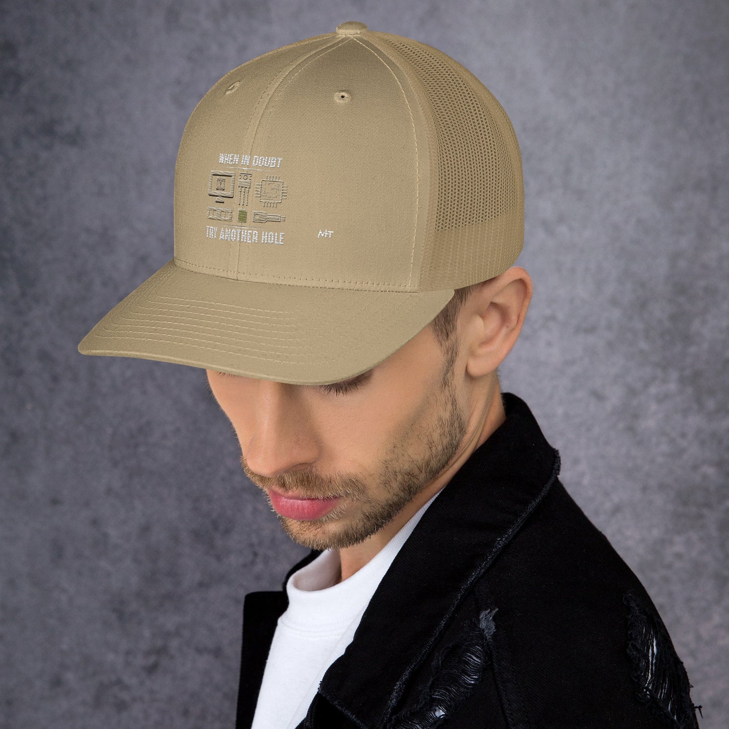 When in doubt, Try another hole V1 - Trucker Cap by DarkByteGear