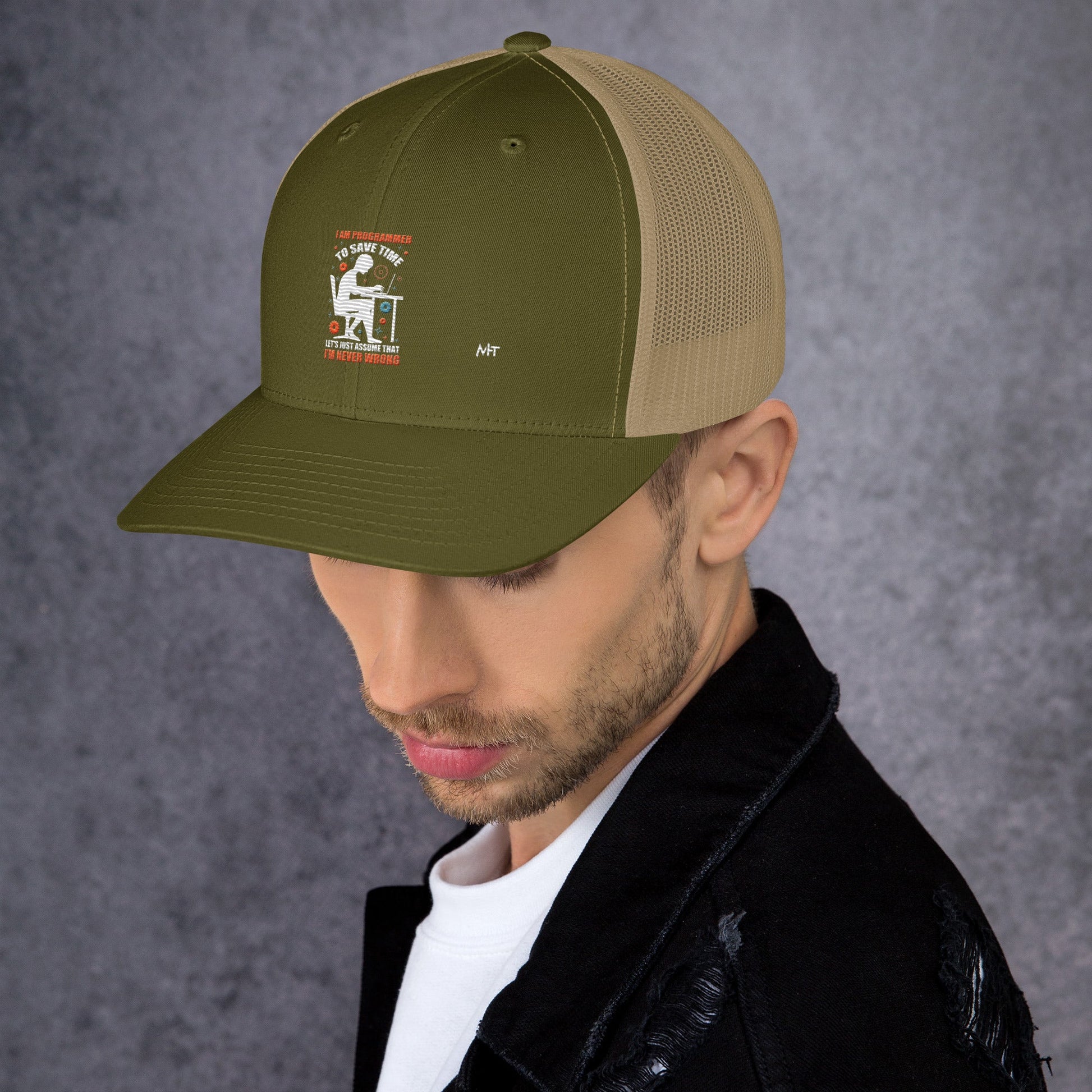 I am Programmer, to Save time, let's just Assume; I am never Wrong - Trucker Cap by DarkByteGear