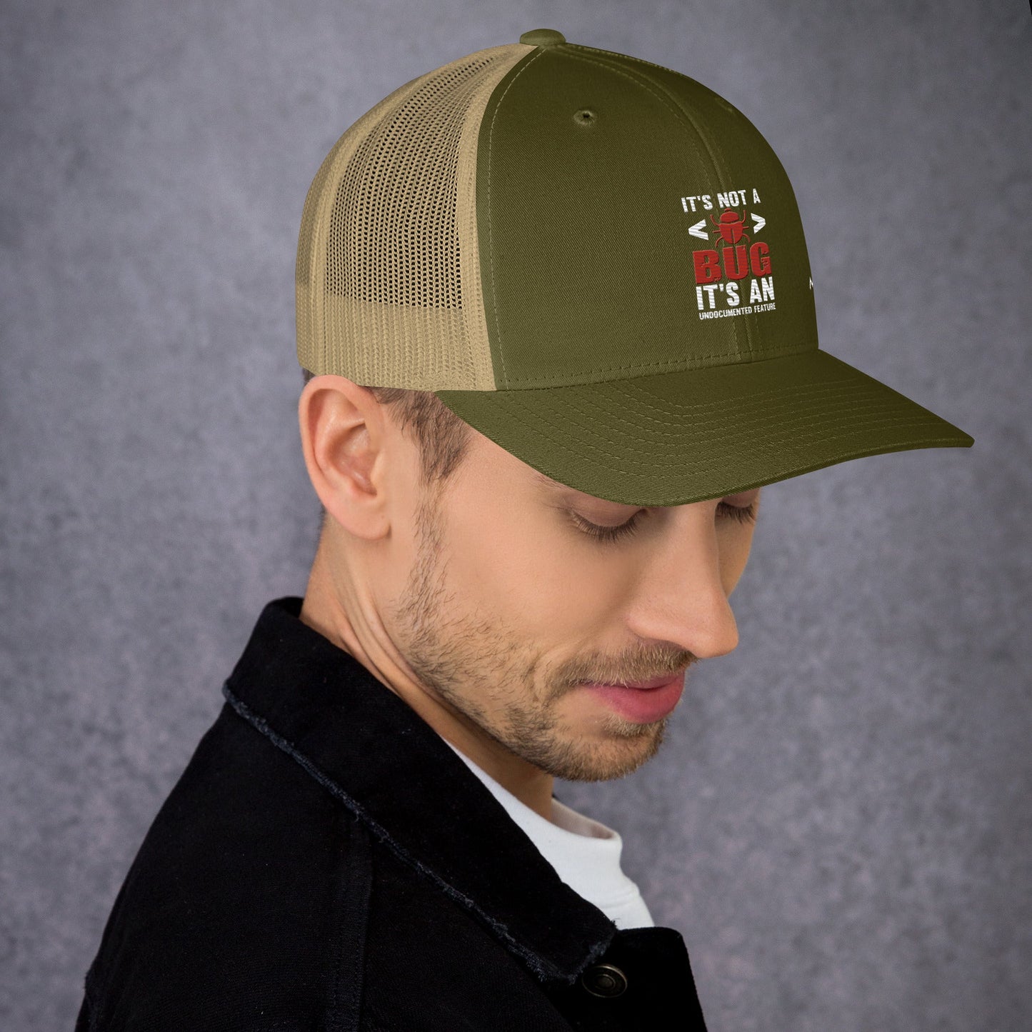 It's not a Bug; it's an Undocumented Feature - Trucker Cap by DarkByteGear