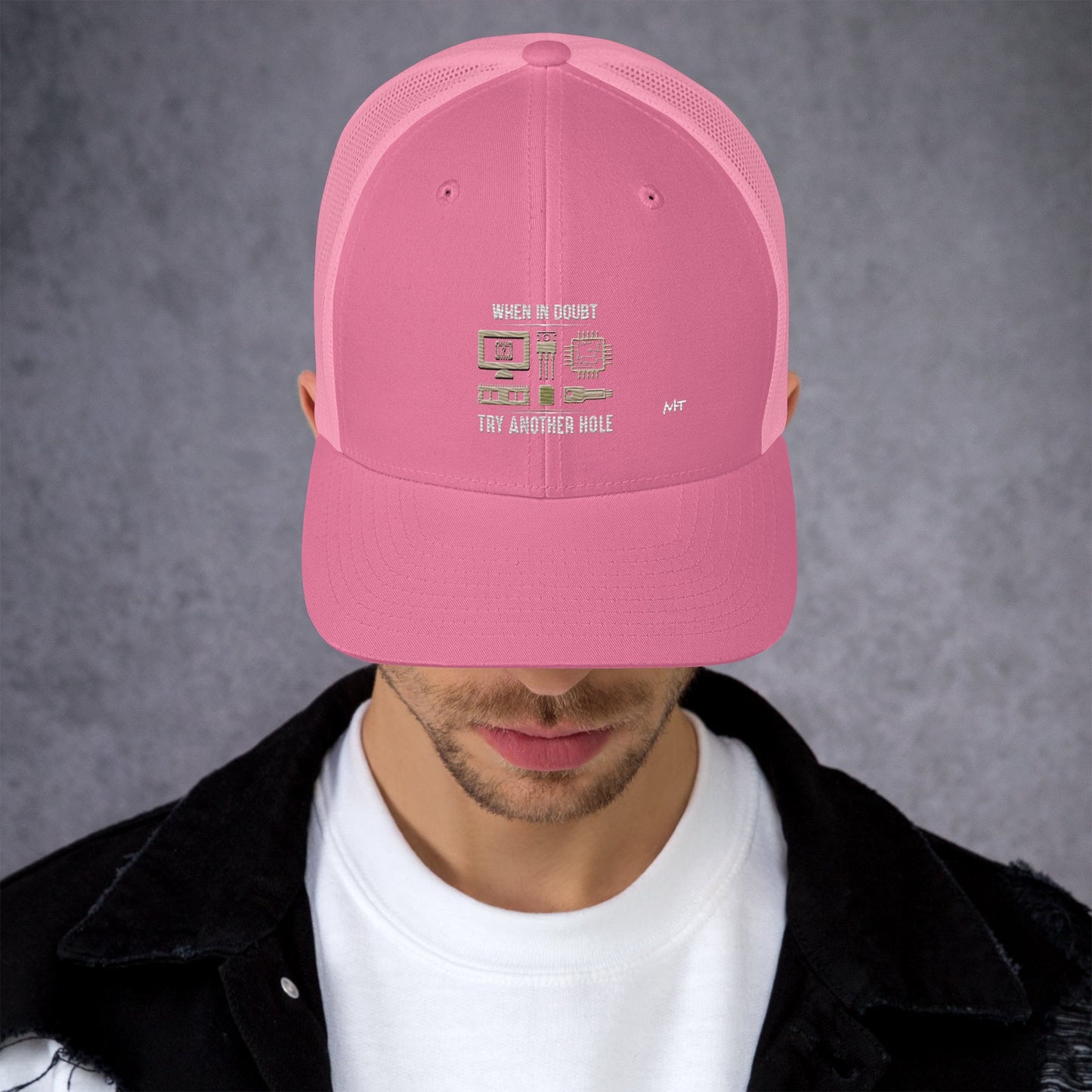When in doubt, Try another hole V1 - Trucker Cap by DarkByteGear