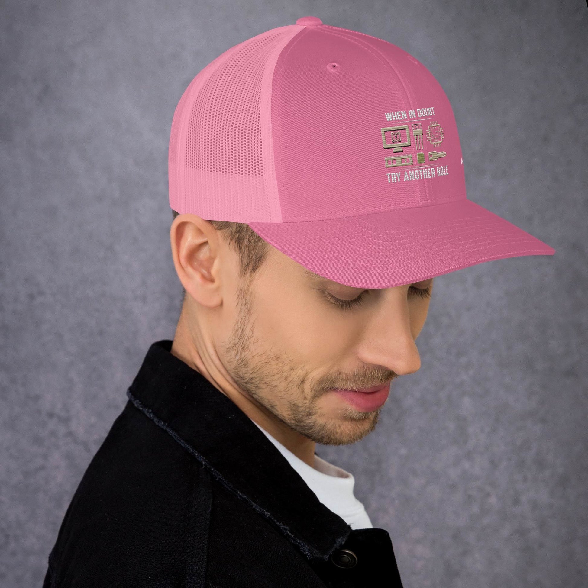 When in doubt, Try another hole V1 - Trucker Cap by DarkByteGear