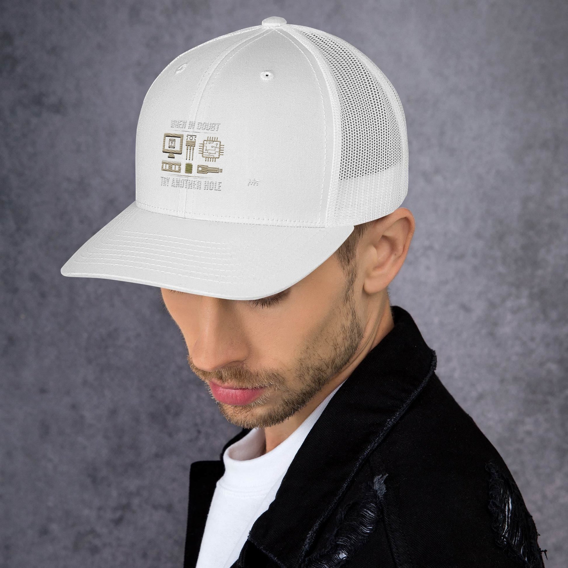 When in doubt, Try another hole V1 - Trucker Cap by DarkByteGear