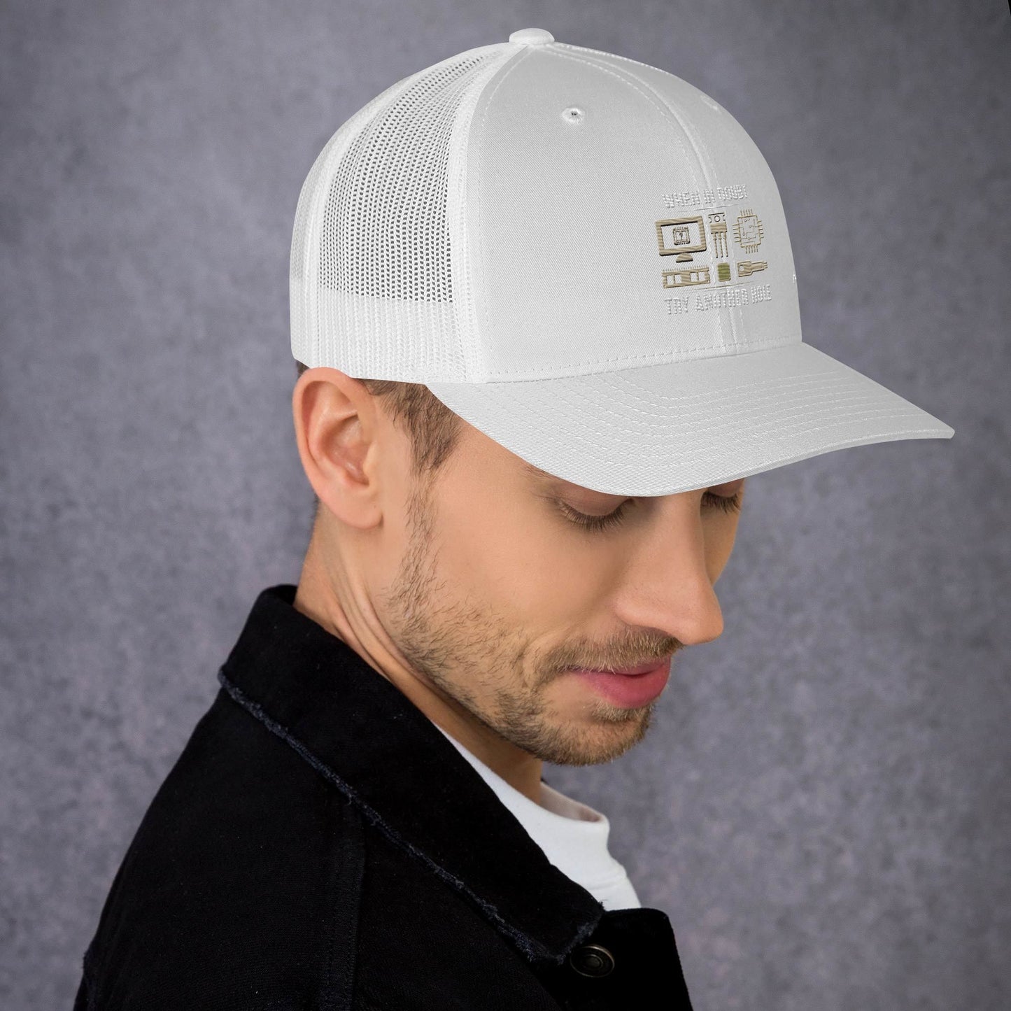 When in doubt, Try another hole V1 - Trucker Cap by DarkByteGear