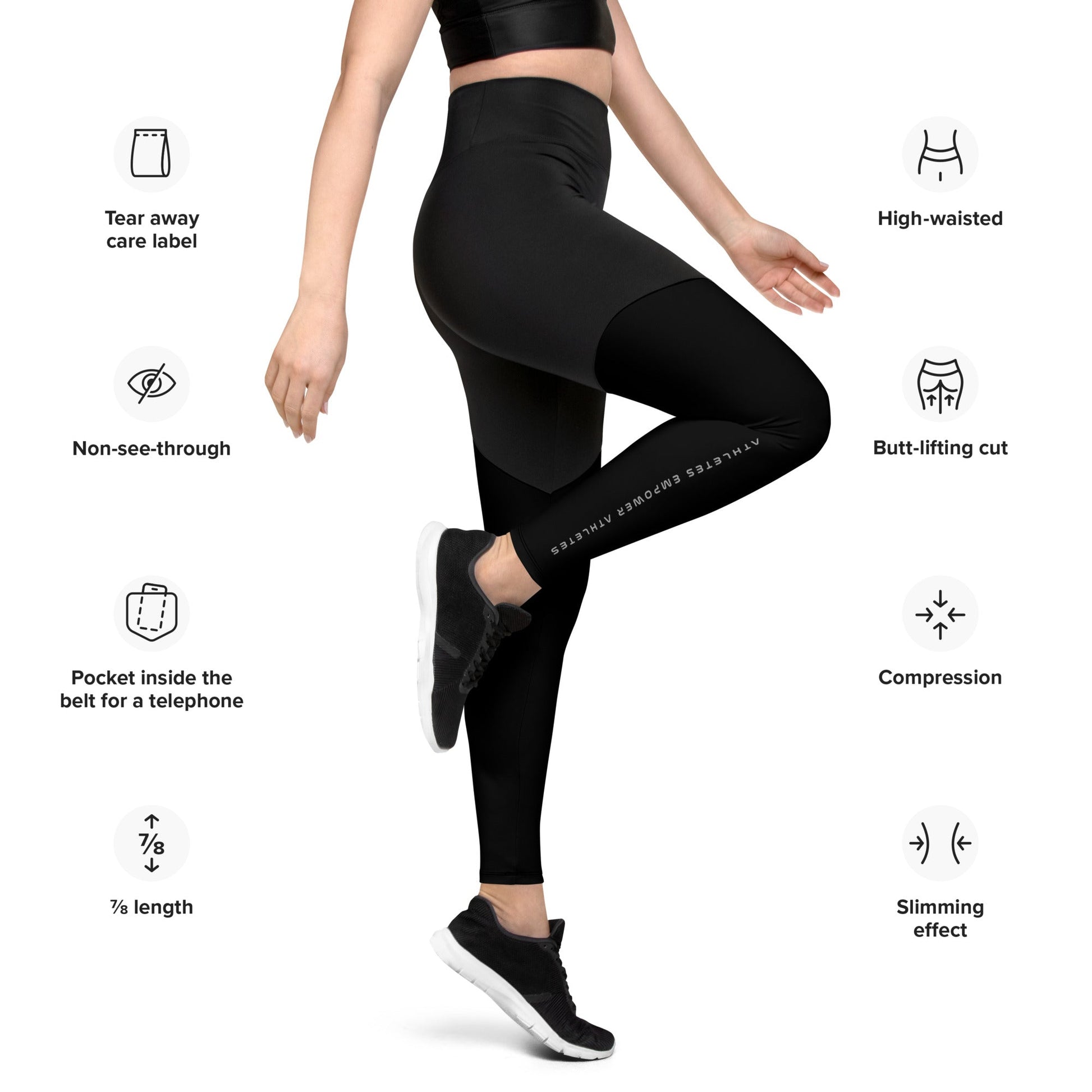 Athletes Empower Athletes - Sports Leggings by DarkByteGear