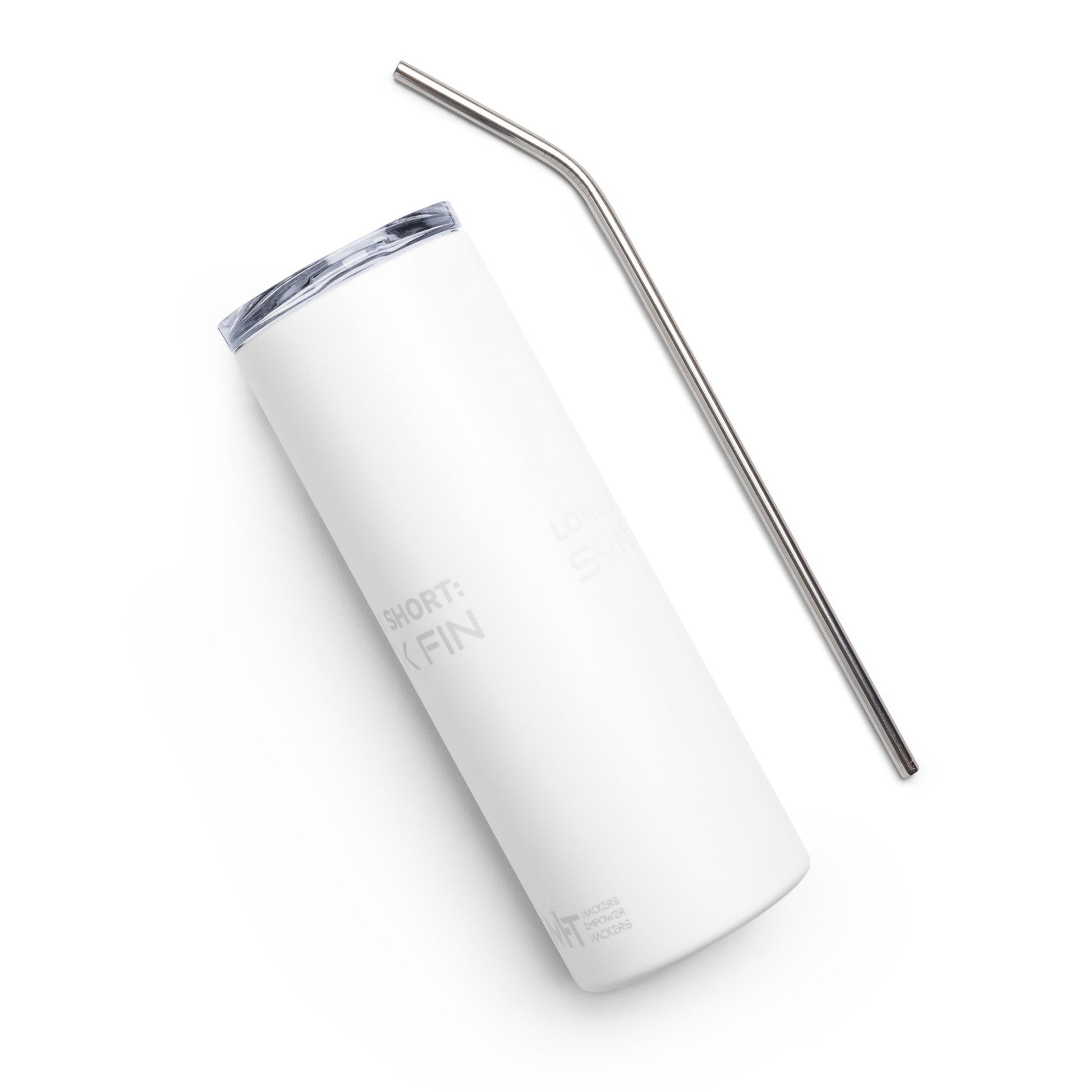 Long story short - Syn Ack Fin - Stainless steel tumbler by DarkByteGear