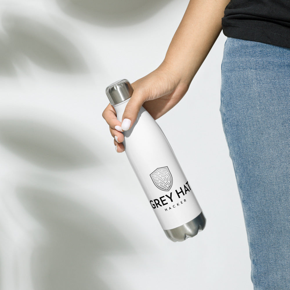 Grey Hat Hacker - Stainless Steel Water Bottle by DarkByteGear