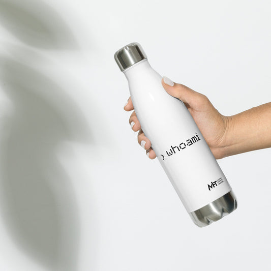 whoami - Stainless Steel Water Bottle by DarkByteGear