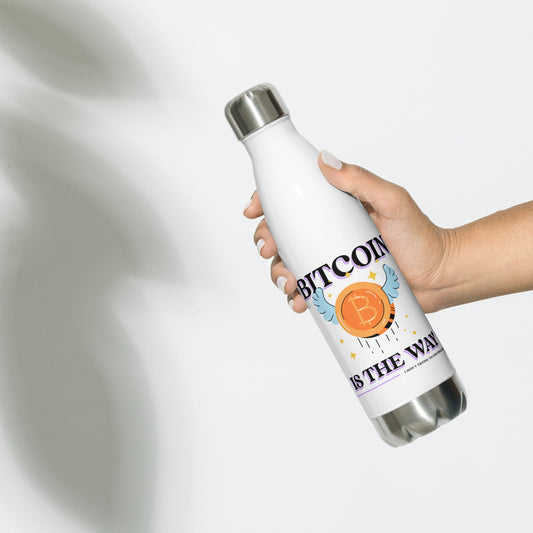 Bitcoin is the way - Stainless Steel Water Bottle by DarkByteGear