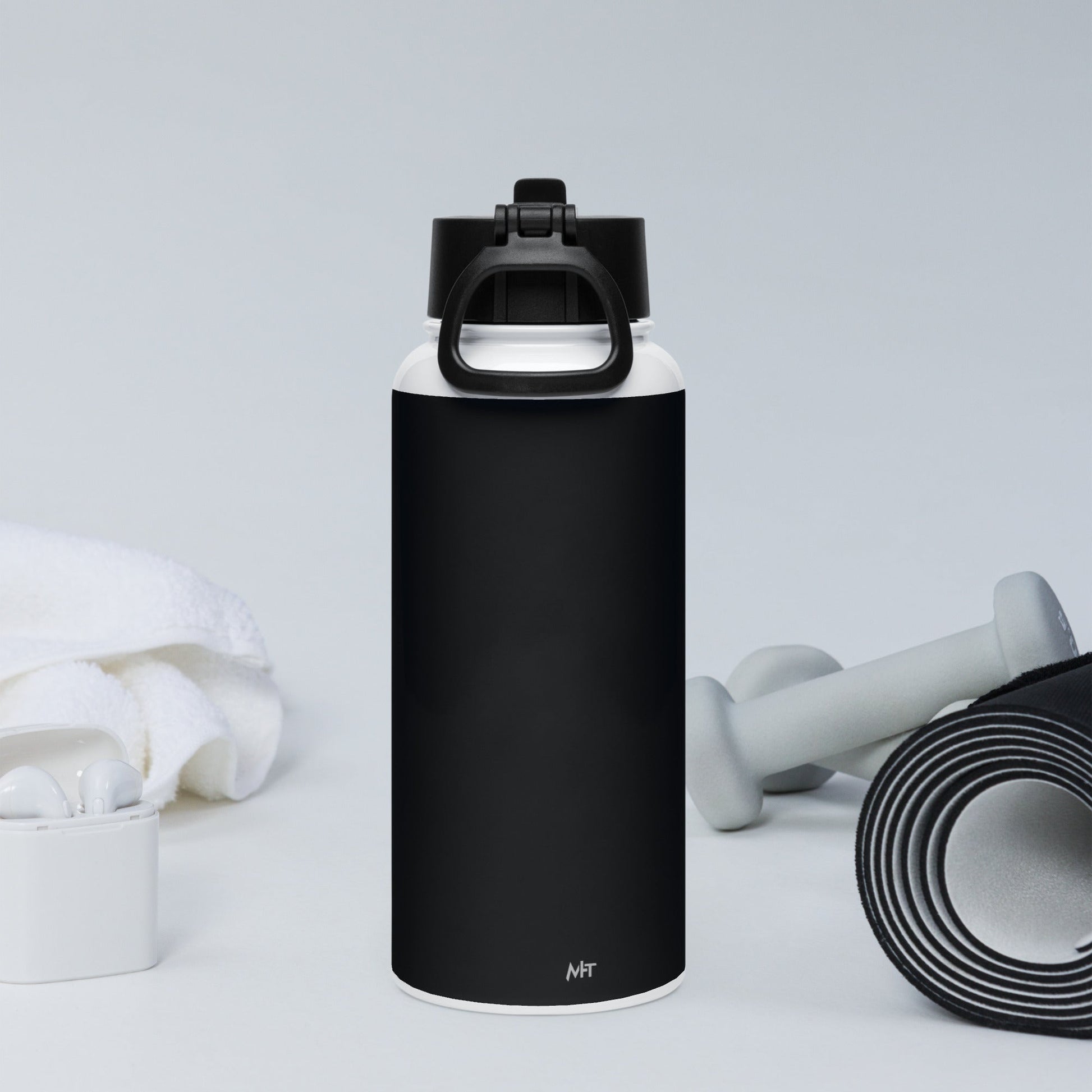 Athletes Empower Athletes - Stainless steel water bottle with a straw lid by DarkByteGear