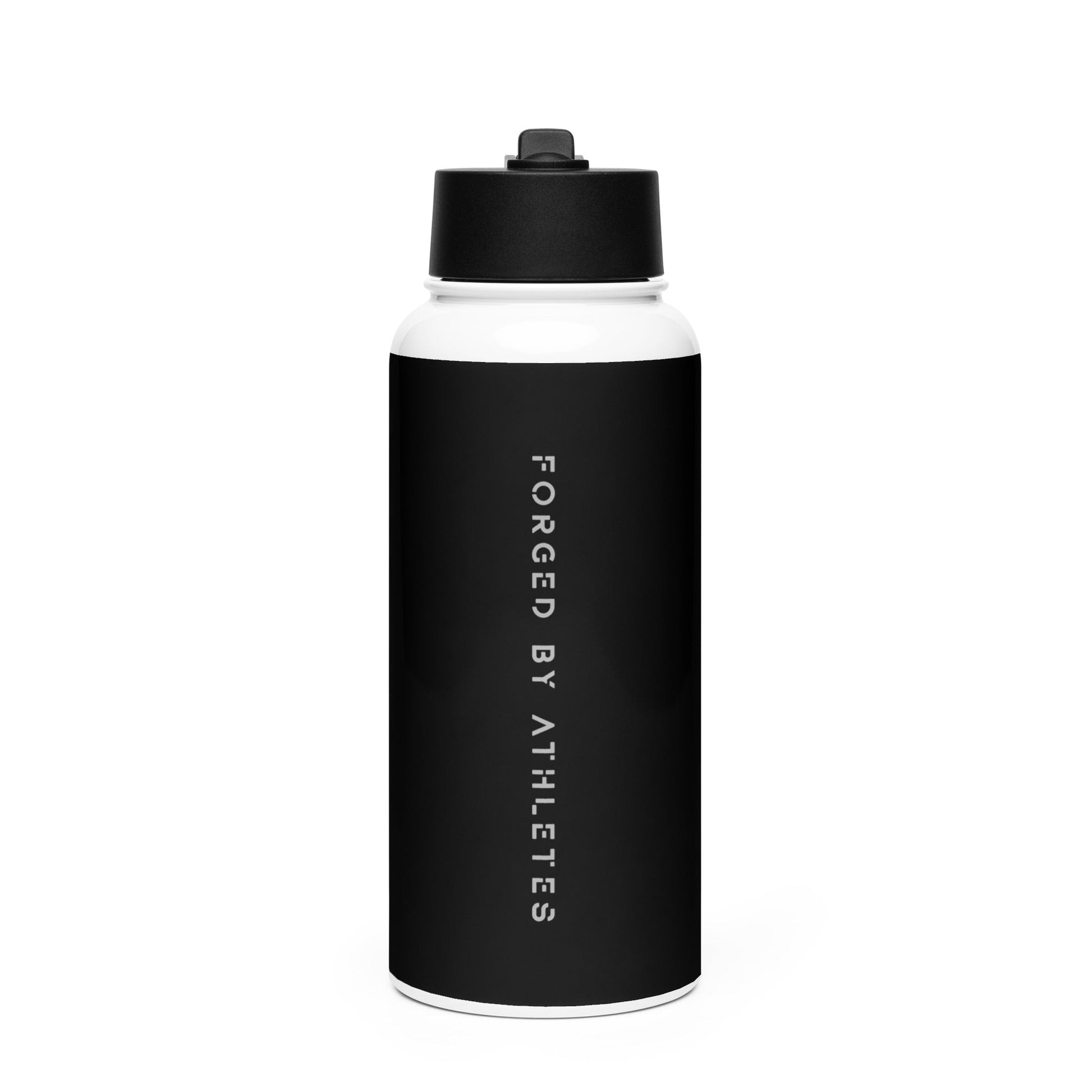 Forged by Athletes - Stainless steel water bottle with a straw lid by DarkByteGear