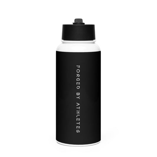 Forged by Athletes - Stainless steel water bottle with a straw lid by DarkByteGear