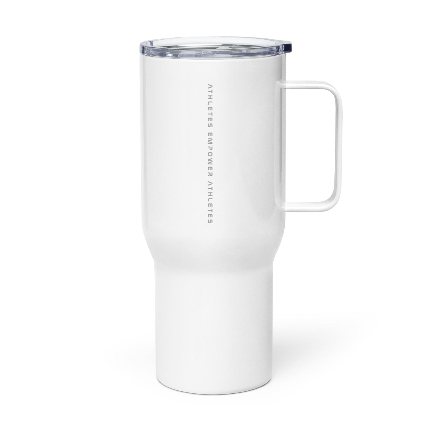 Athletes Empower Athletes - Travel mug with a handle by DarkByteGear