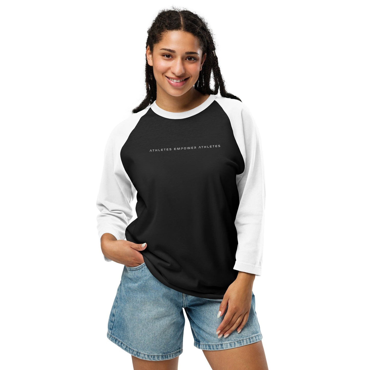 Athletes Empower Athletes - 3/4 sleeve raglan shirt by DarkByteGear