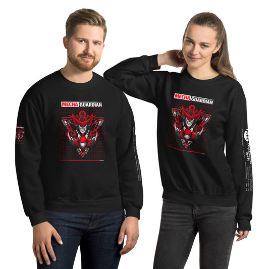 Red Mecha Guardian - Unisex Sweatshirt (all sides print) by DarkByteGear