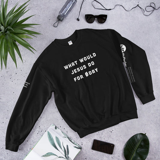 What would Jesus do for 0day - Unisex Sweatshirt (all side print) by DarkByteGear
