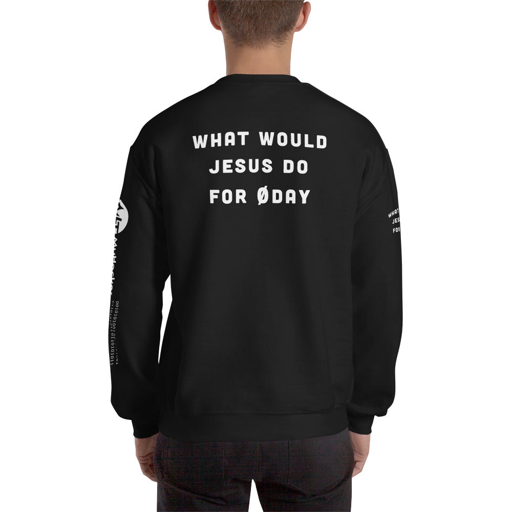 What would Jesus do for 0day - Unisex Sweatshirt (all side print) by DarkByteGear