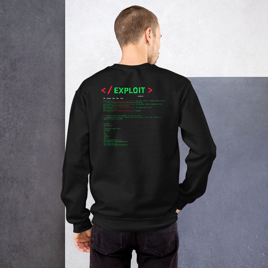 Exploit - Unisex Sweatshirt (back print) by DarkByteGear