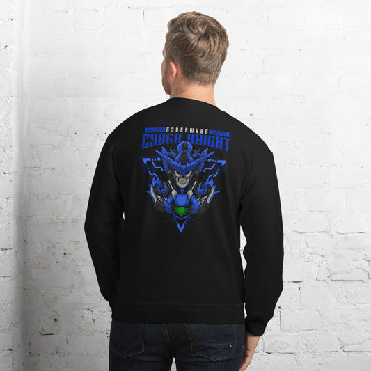 CyberWare Cyber knight - Unisex Sweatshirt (back print) by DarkByteGear