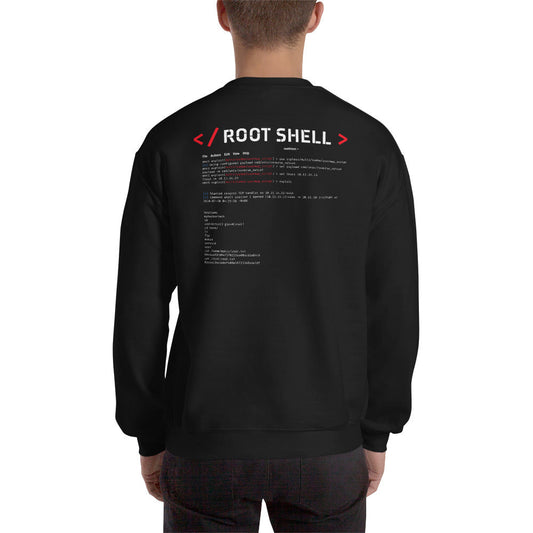 root shell - Unisex Sweatshirt (back print) by DarkByteGear