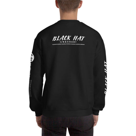 Black Hat Hacker V2 - Unisex Sweatshirt (all sides print) by DarkByteGear