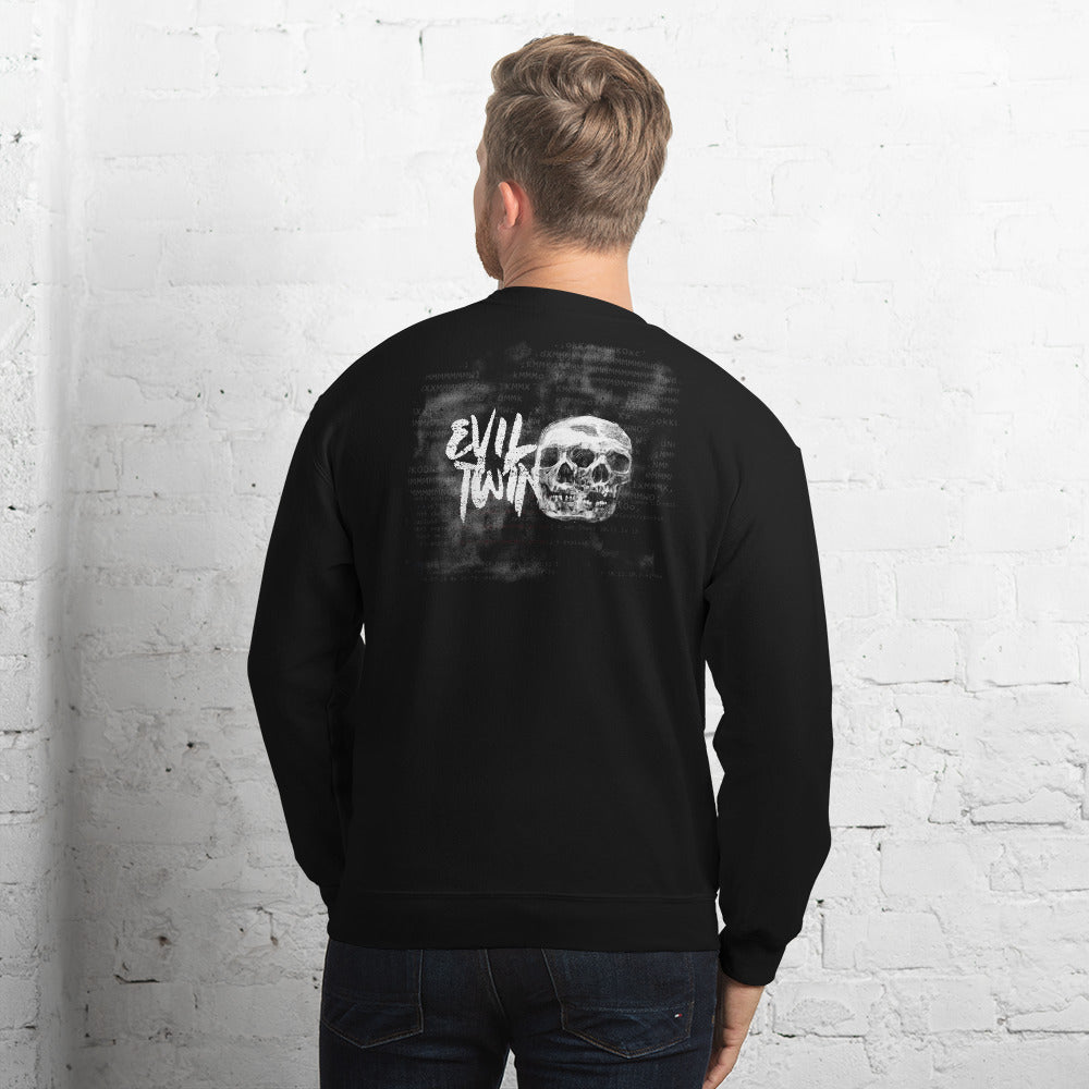 Evil twin - Unisex Sweatshirt (back print) by DarkByteGear