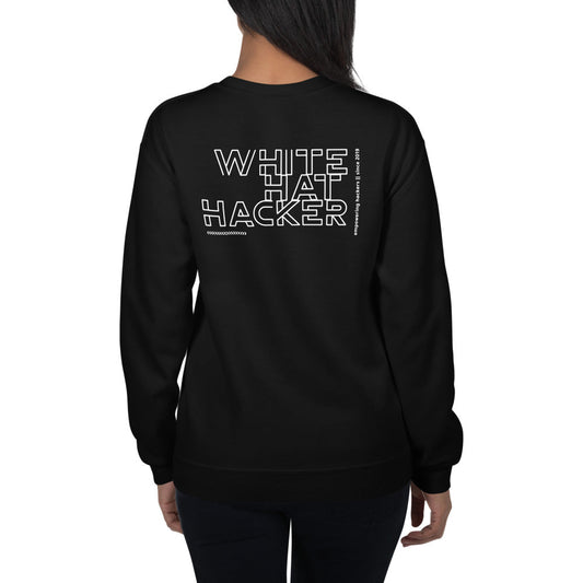 White Hat Hacker - Unisex Sweatshirt (back print) by DarkByteGear