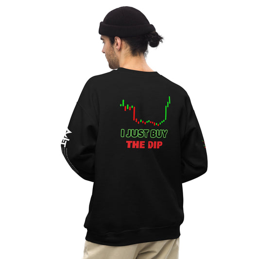 I just Buy the Dip - Unisex Sweatshirt (back print) by DarkByteGear