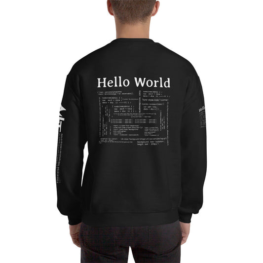 Hello world - Unisex Sweatshirt (back print) by DarkByteGear