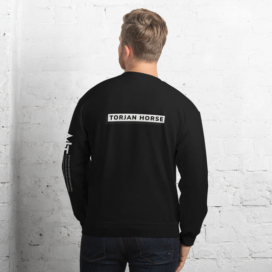 Trojan Horse - Unisex Sweatshirt (back print) by DarkByteGear