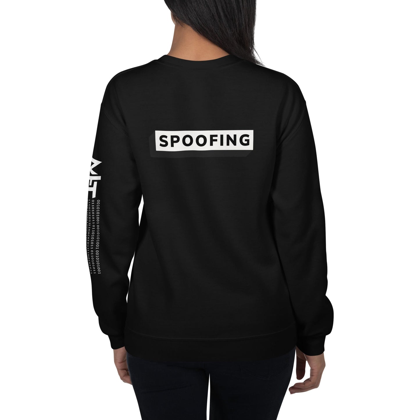 Spoofing - Unisex Sweatshirt (back print) by DarkByteGear