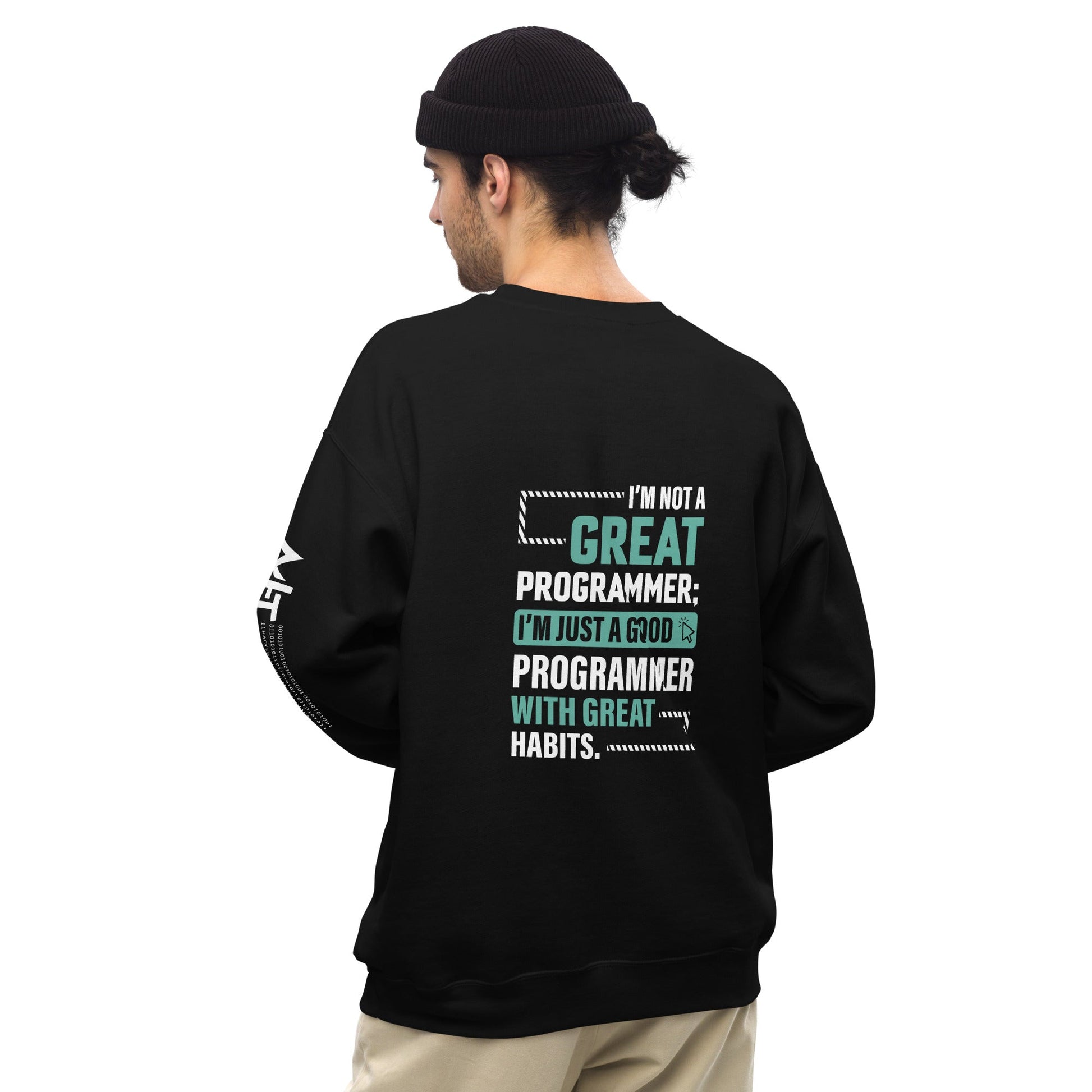 I am not a Great Programmer - Unisex Sweatshirt ( Back Print ) by DarkByteGear