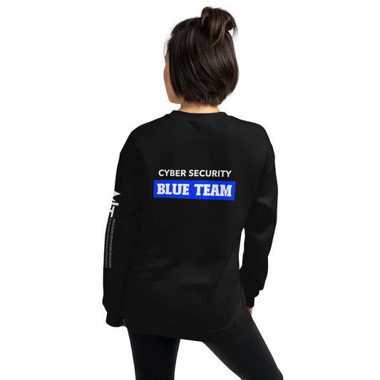 Cyber Security Blue Team V10 - Unisex Sweatshirt ( Back Print ) by DarkByteGear