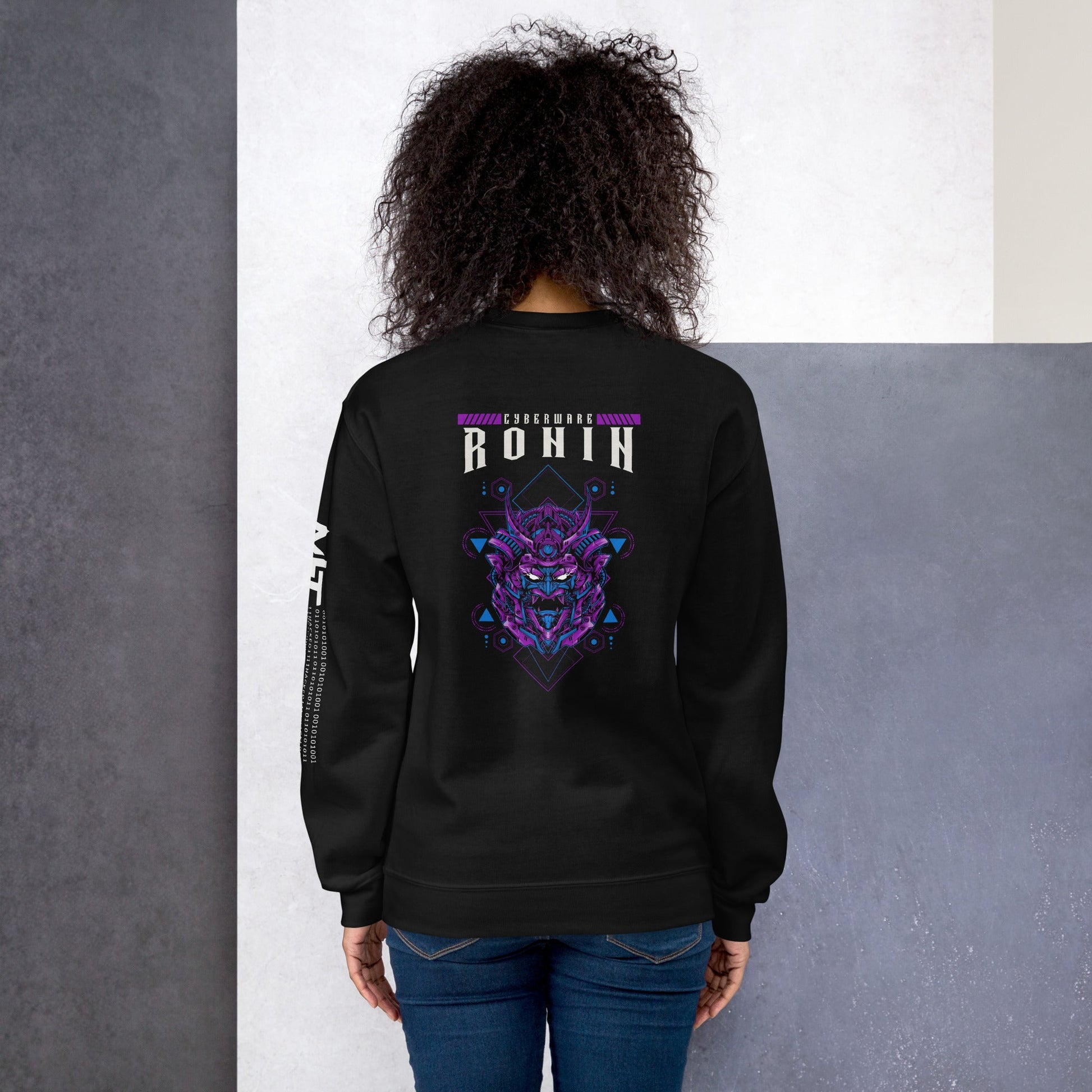 CyberWare Ronin - Unisex Sweatshirt ( Back Print ) by DarkByteGear