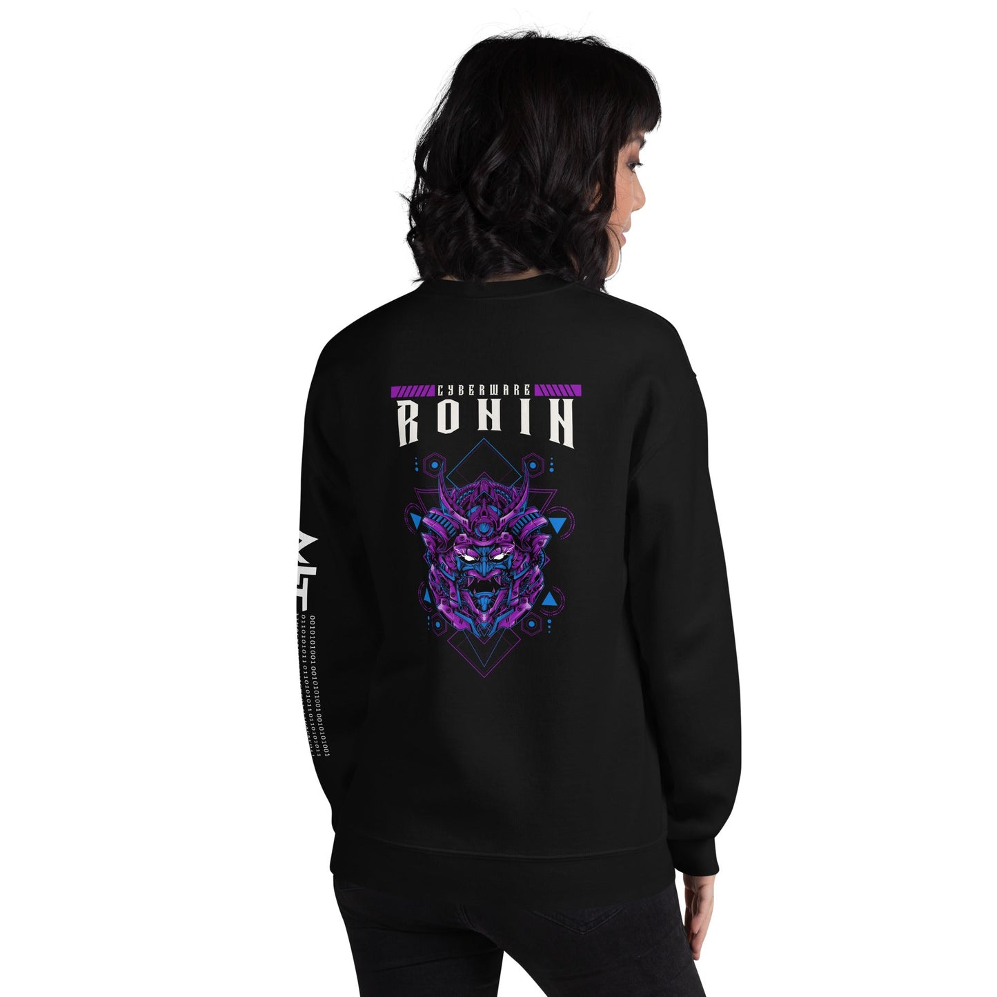 CyberWare Ronin - Unisex Sweatshirt ( Back Print ) by DarkByteGear
