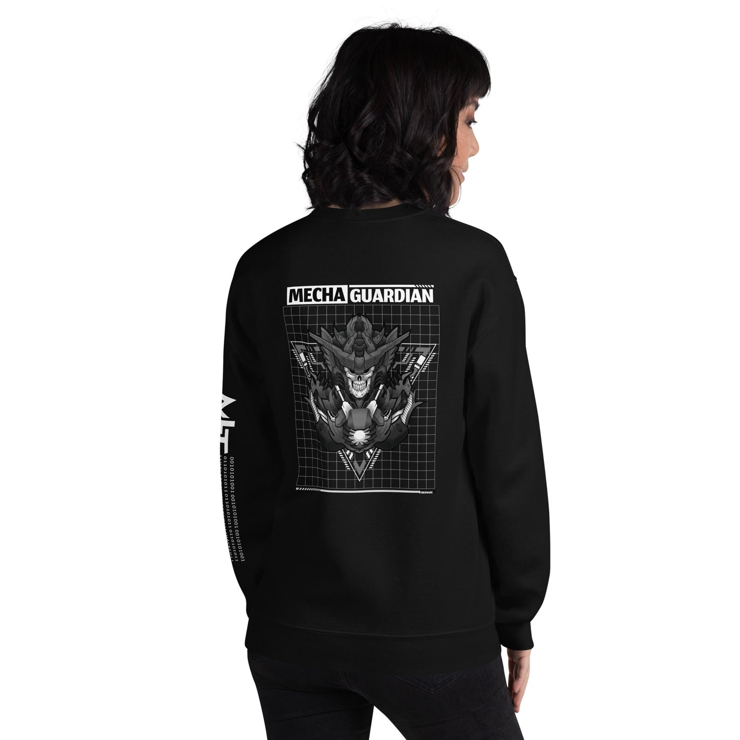 Mecha Guardian - Unisex Sweatshirt ( Back Print ) by DarkByteGear