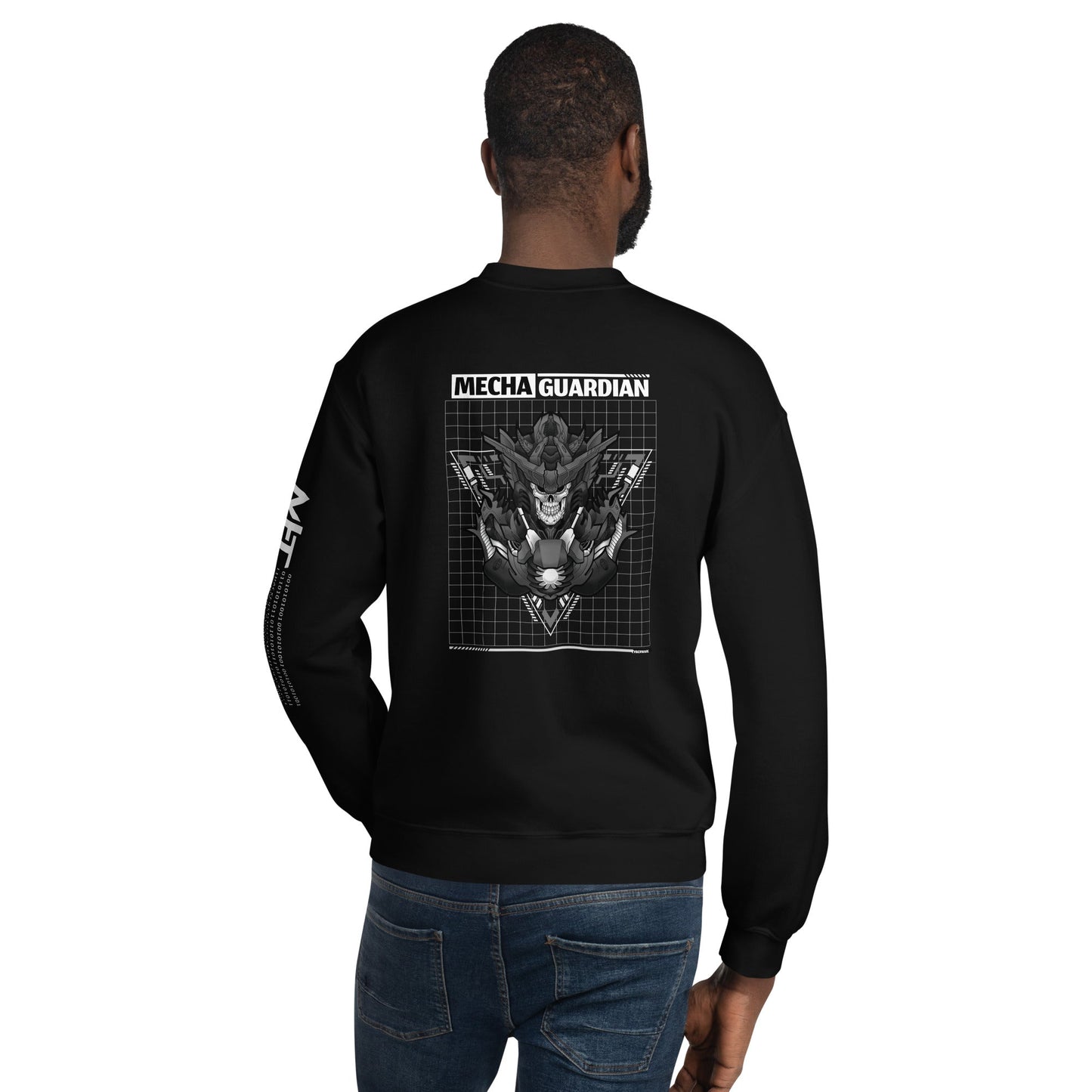Mecha Guardian - Unisex Sweatshirt ( Back Print ) by DarkByteGear