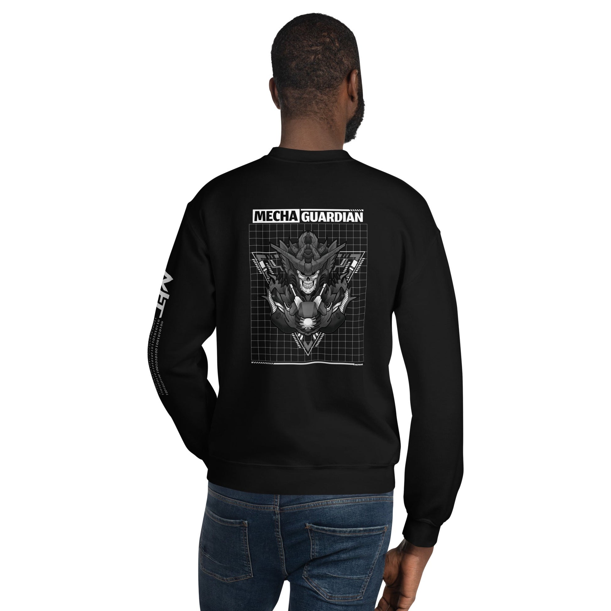 Mecha Guardian - Unisex Sweatshirt ( Back Print ) by DarkByteGear